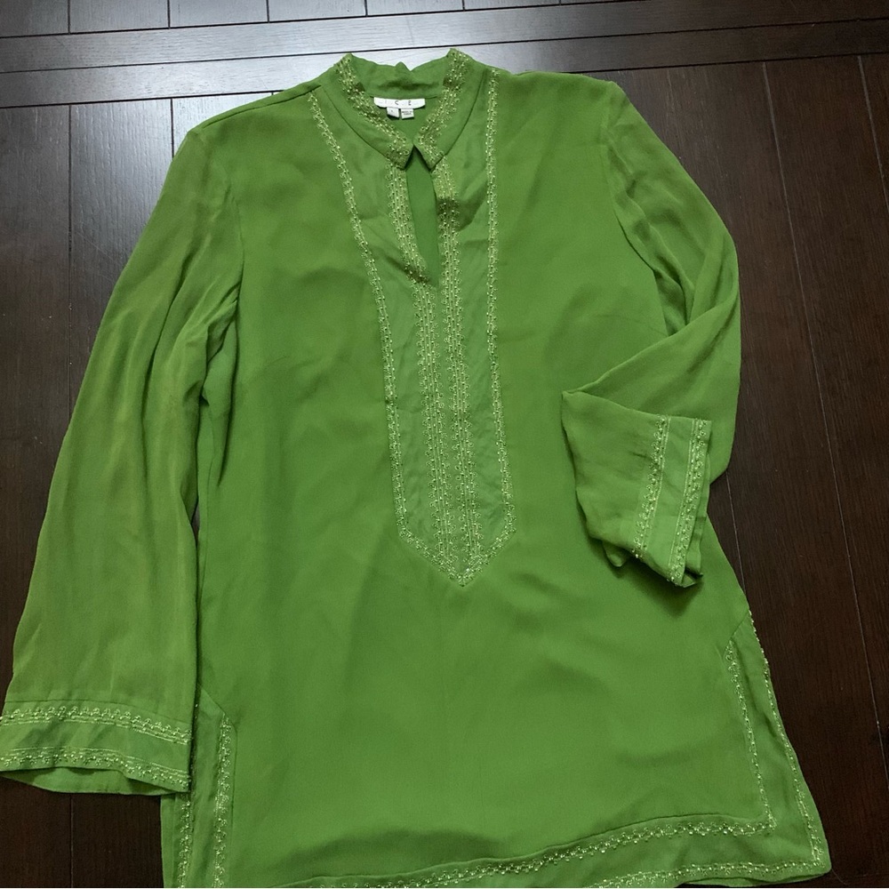 Large Silk Beaded Top